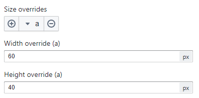 Size Override Example