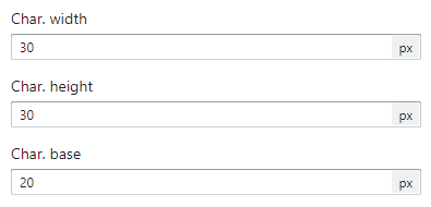 Size and Base Inputs